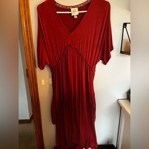 Long Knox Rose V Neck Dress